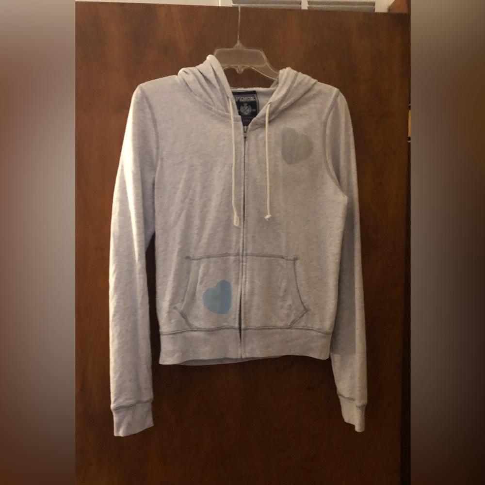 Vs PINK Peace and Love Zip up Hoodie size L